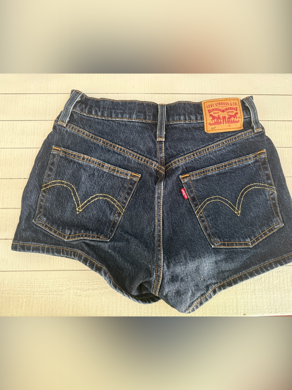 Levi's 501 Women’s Dark Indigo Relaxed Denim Shorts